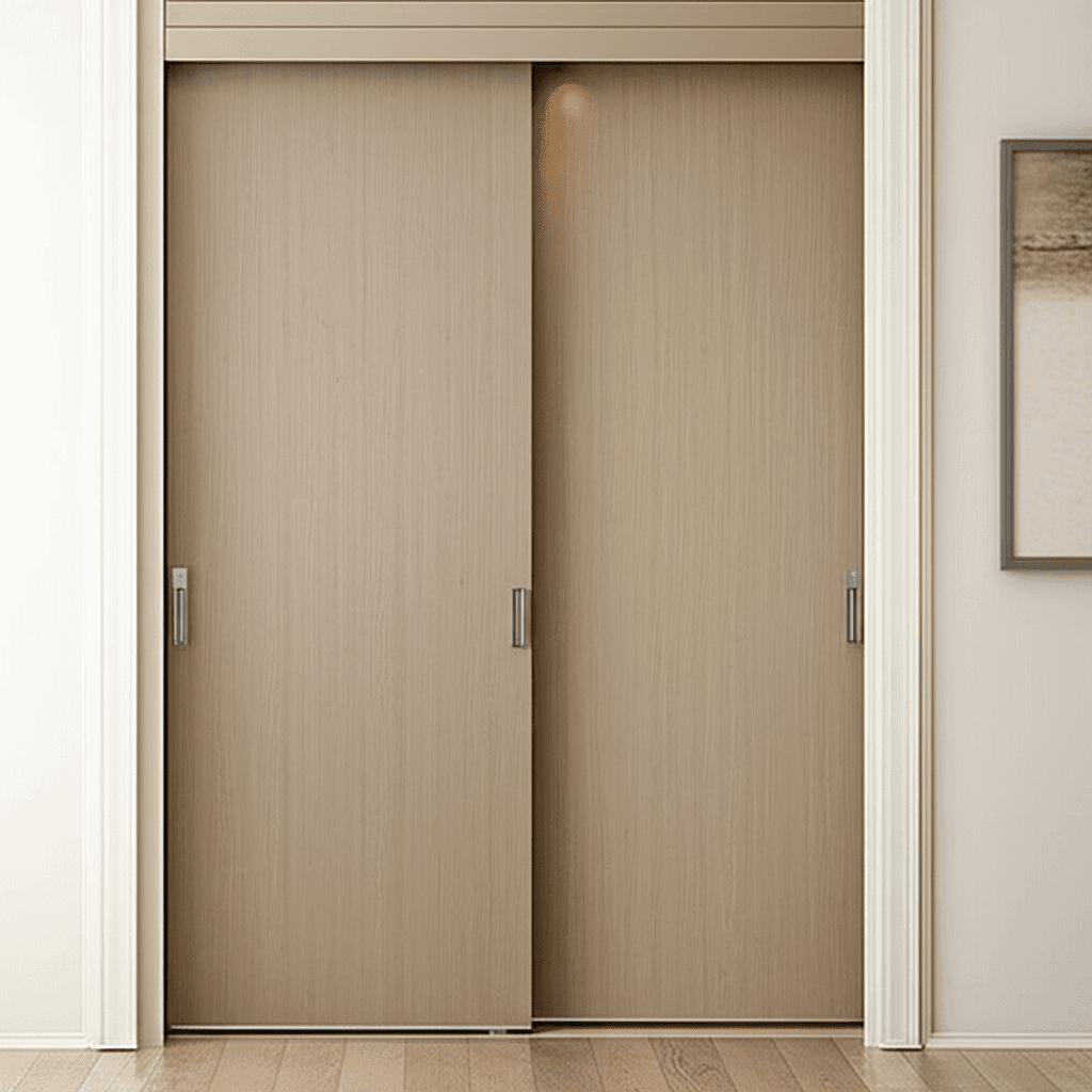Modern Minimalist Bypass Closet Door