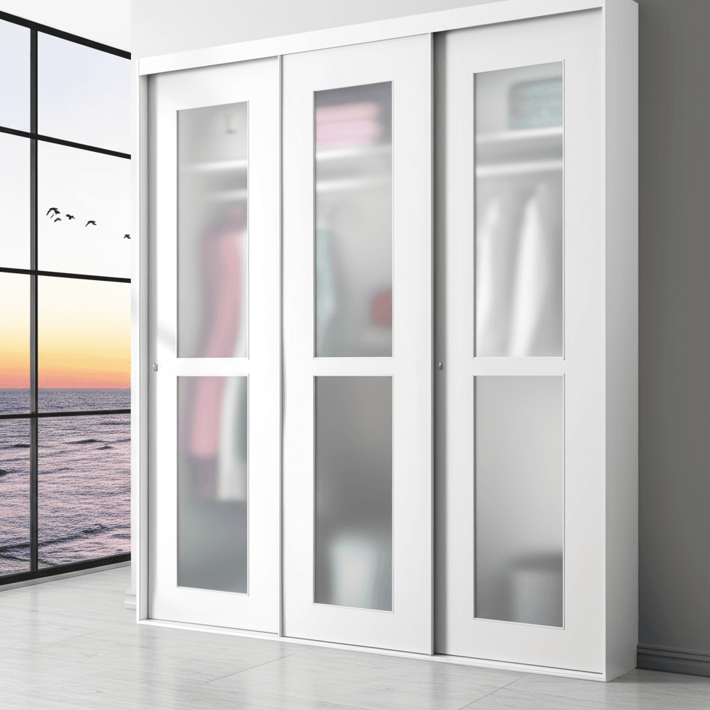 Modern Minimalist Bypass Closet Door - View 1