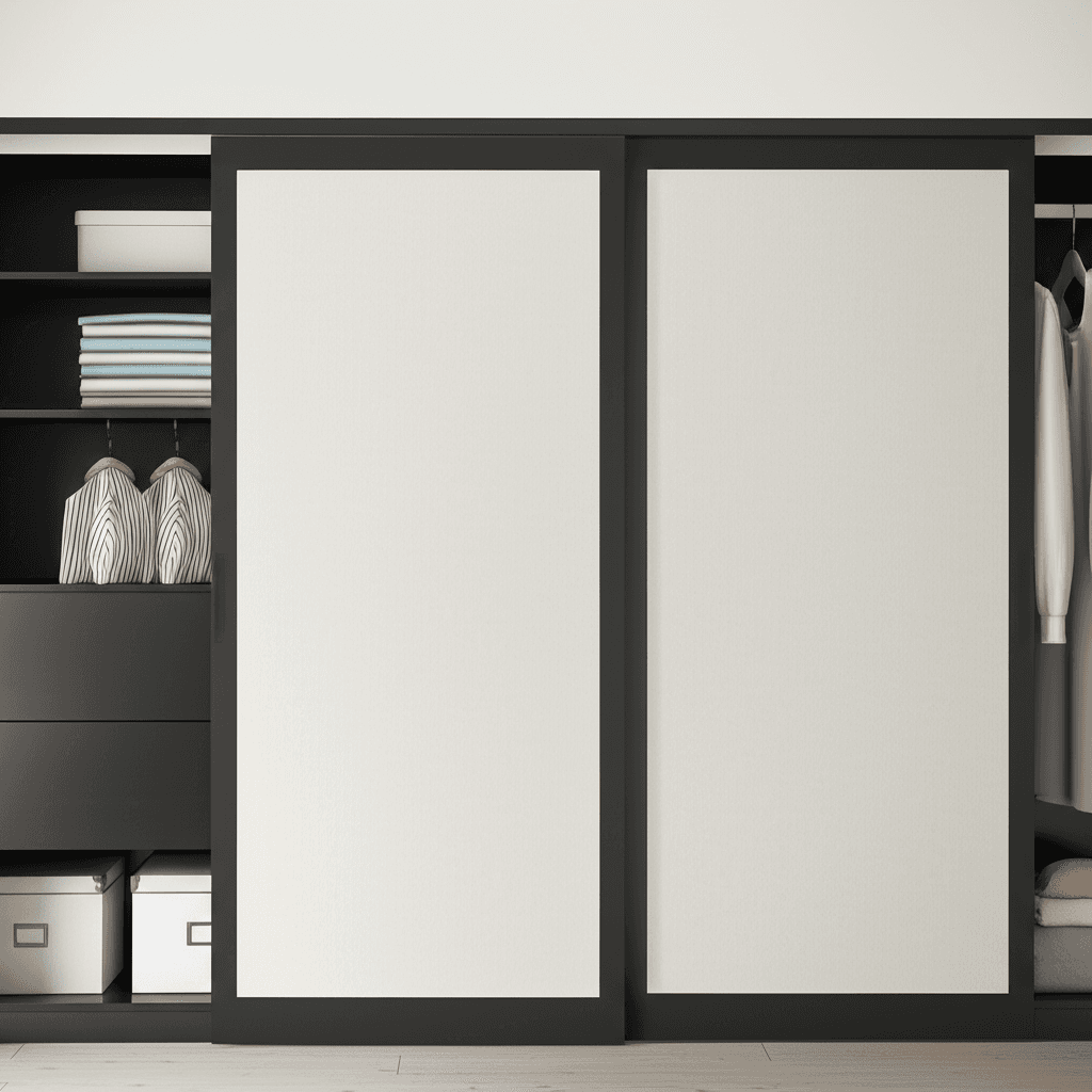 Accordion Room Divider - Translucent Panels - View 1