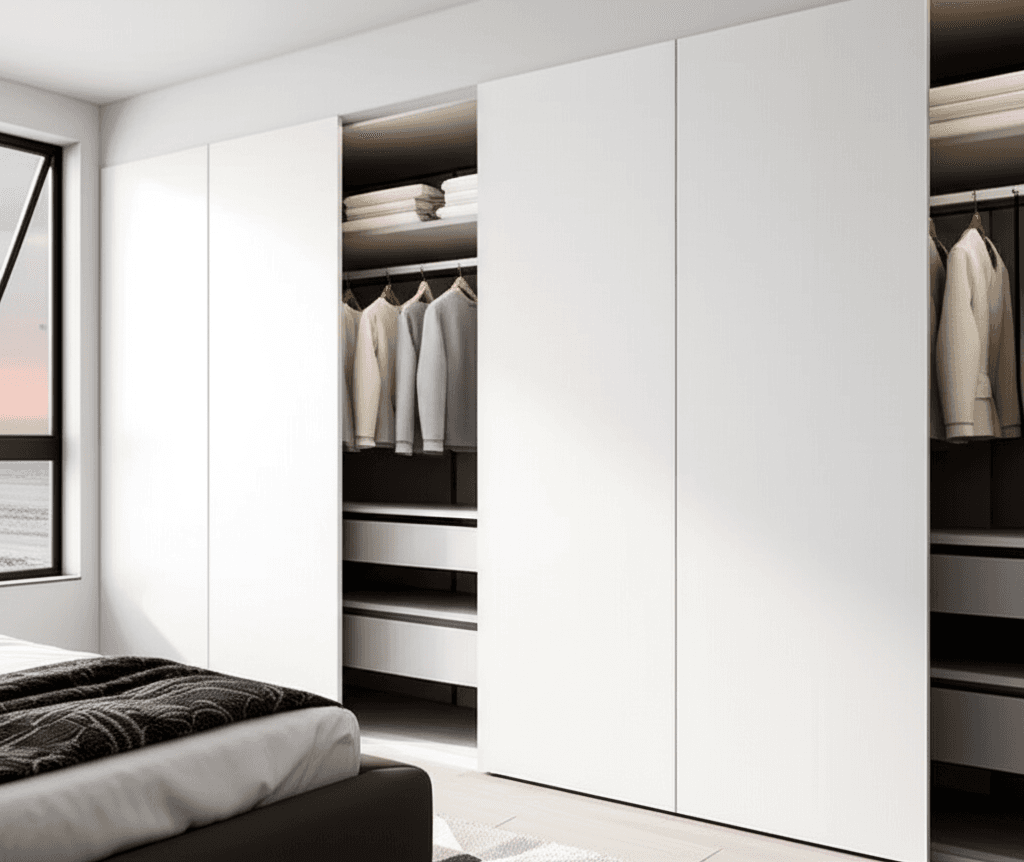 Contemporary Pivot Door - Frosted Glass - View 1