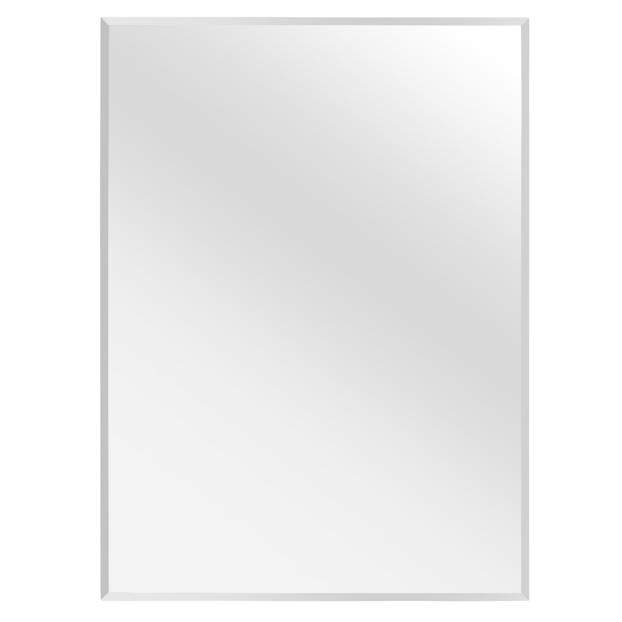 Lyndle 16" x 22" Recessed Stainless Steel Framed Mirror - View 1